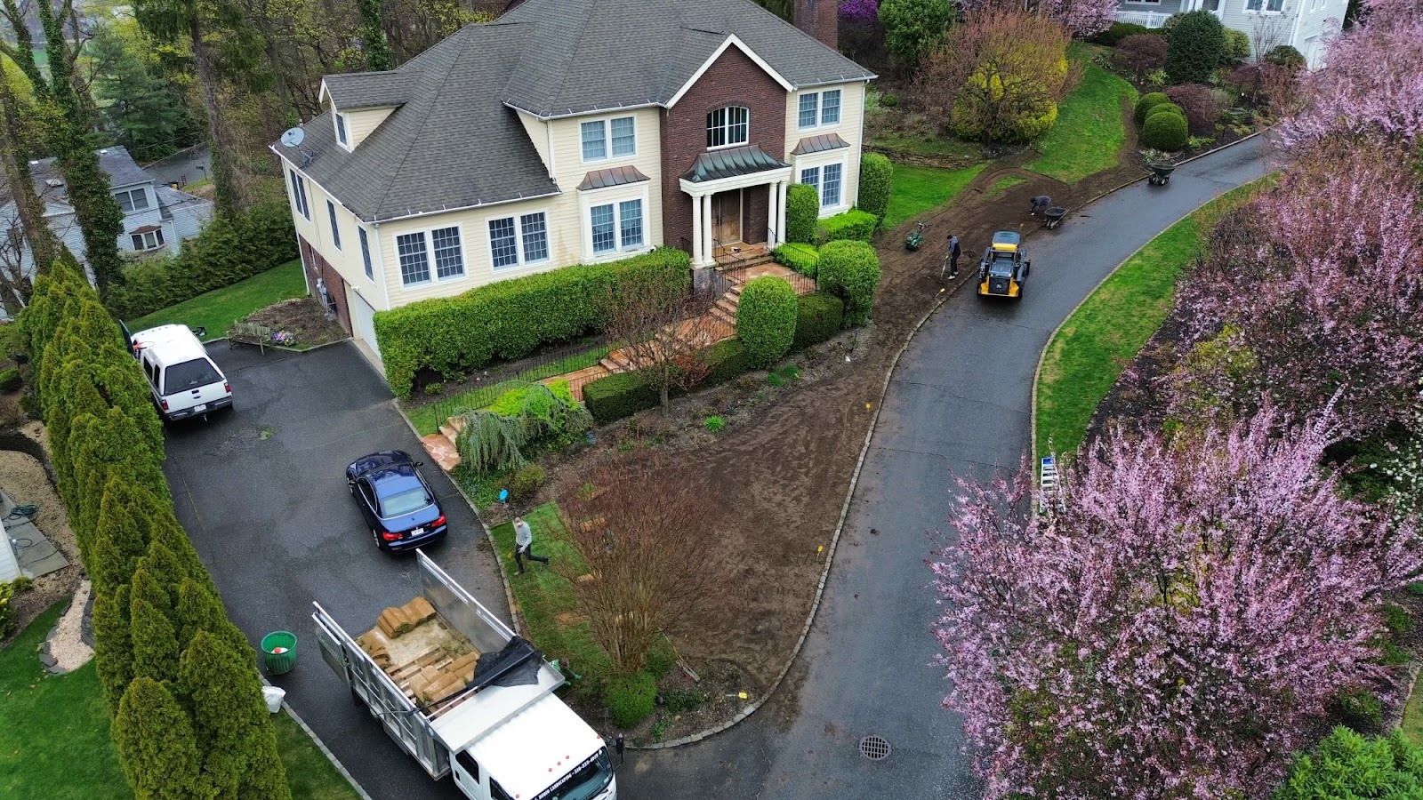 J Rubio Landscaping & Son sod and landscape project in Westbury, Nassau County NY