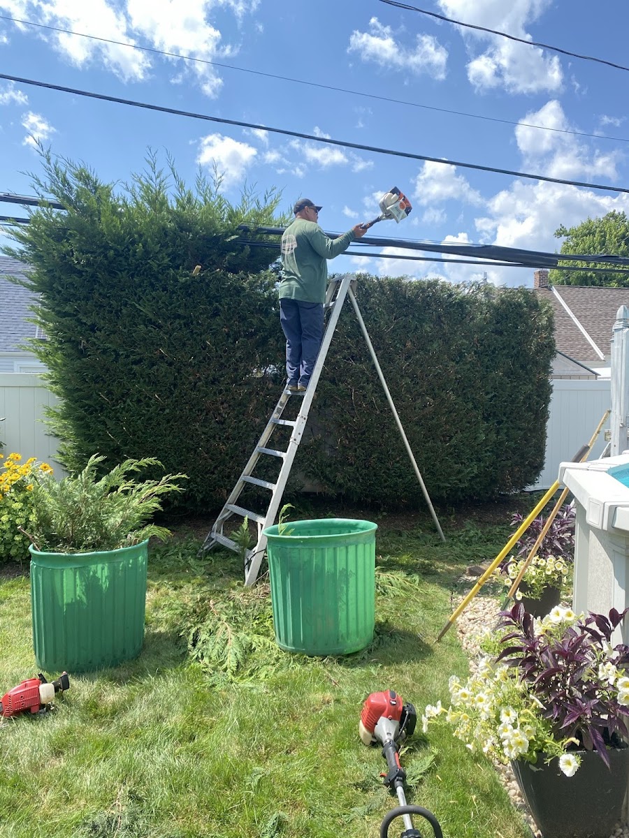 Backyard hardscaping and landscaping in Suffolk County, Long Island